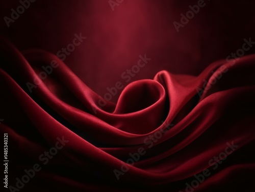 Elegant Red Silk Fabric Texture Background