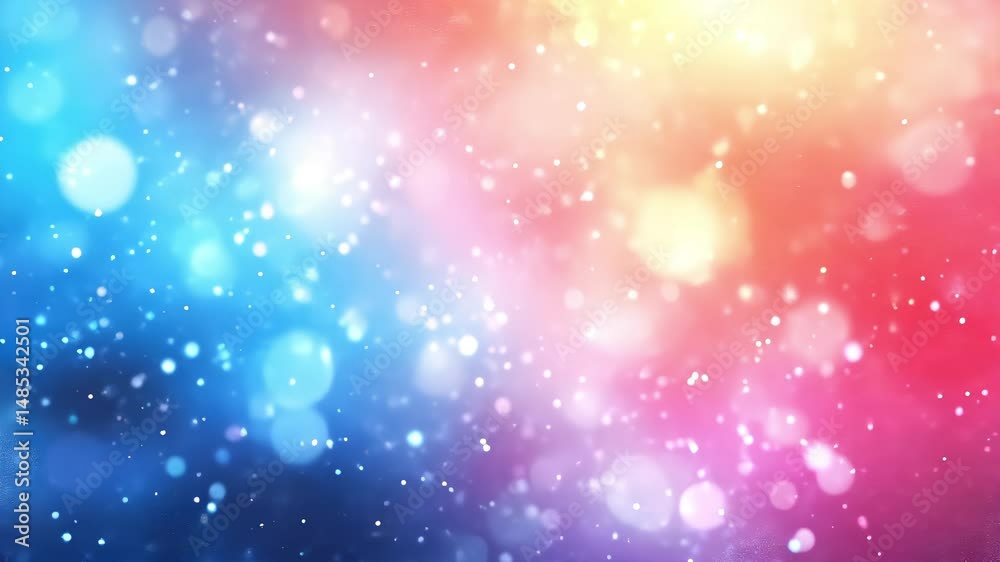 blue and pink bokeh soft glowing gradient with light particles