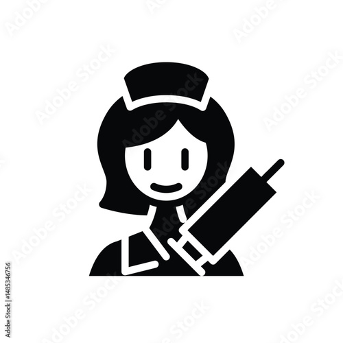 vaccinator solid icon vector design good for web or mobile app