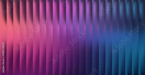 Abstract ribbed glass background with mesh gradients. Smooth vertical waves in violet, pink, and blue tones create a soft, modern look with subtle depth and translucency.