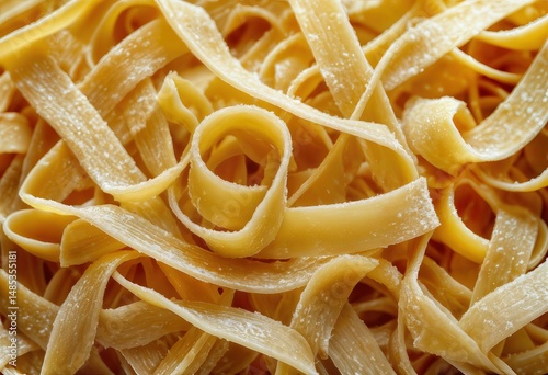 Wallpaper Mural a close-up view of uncooked, flour-dusted fettuccine pasta creating a textured and inviting culinary background. Torontodigital.ca