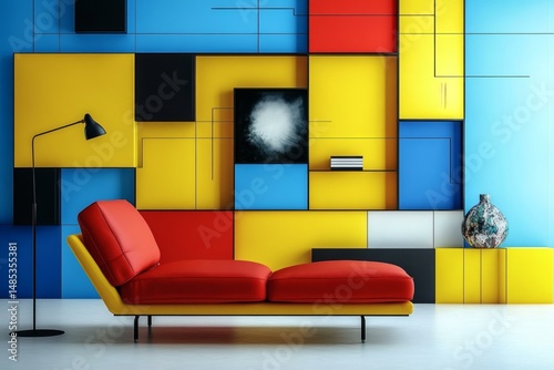 Colorful Abstract Living Room Design