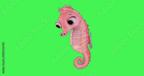 seahorse green screen