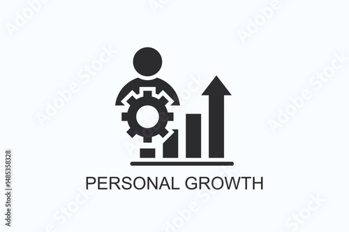 Personal Growth Icon Or Logo Isolated Vector Illustration