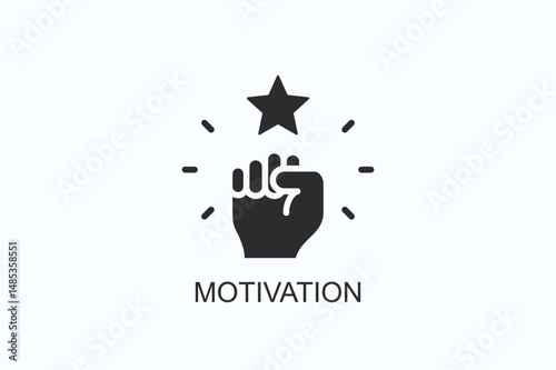 Motivation Icon Or Logo Isolated Vector Illustration