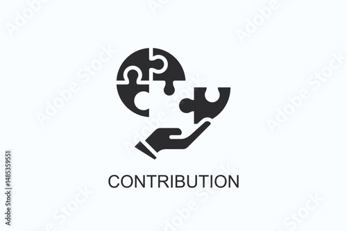 Contribution Icon Or Logo Isolated Vector Illustration