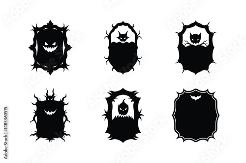 Gothic Horror Frame Silhouette Art