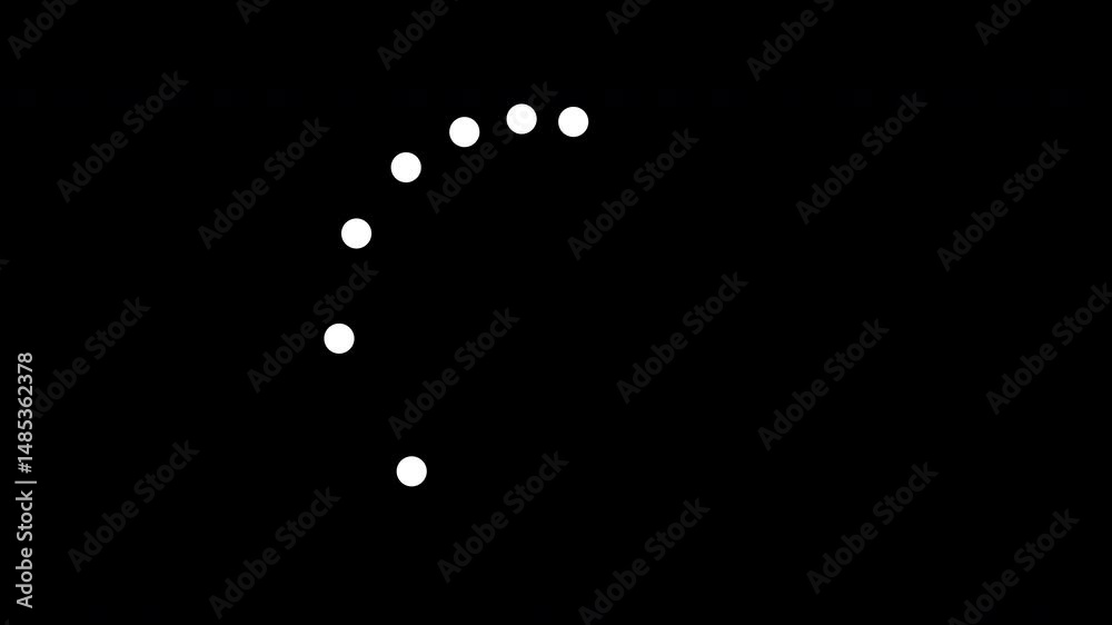 loading bar progress upload or download circle Waiting loop Animation video with alpha channel.