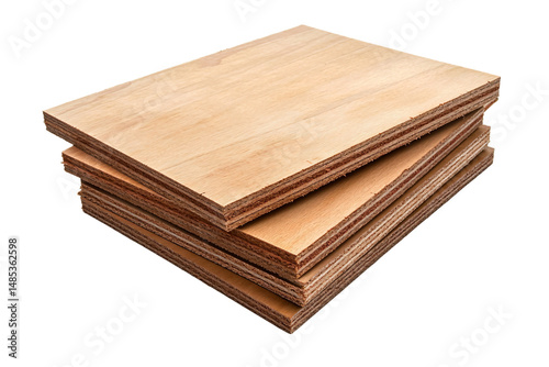 a stack of plywood boards on a white background