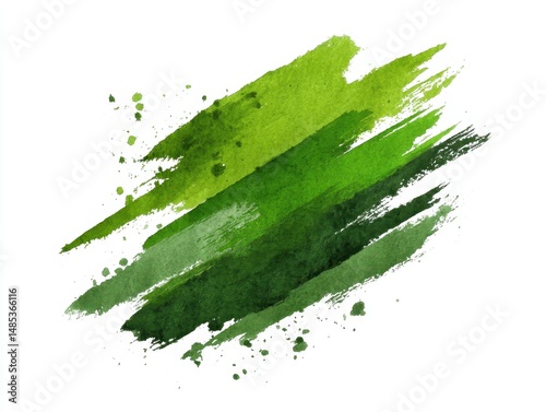 Dynamic green brushstrokes artistic studio digital artwork creative environment abstract view expression of nature