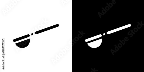 sieve icon flat vectors set. black and white