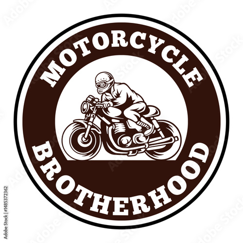 vector illustration of solidarity logo of brotherhood unity of motorcycle club