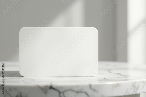 Blank-white-mockup-on-marble-table-product-display-luxury-minimal-studio-shot