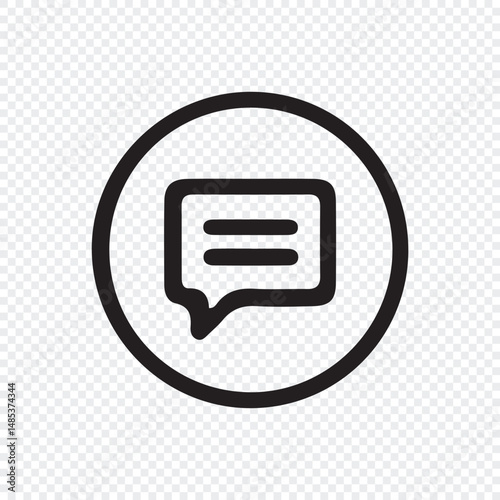 Text, chat bubble message button icon sign vector eps 10
