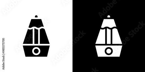 Humidifier flat vectors set. black and white