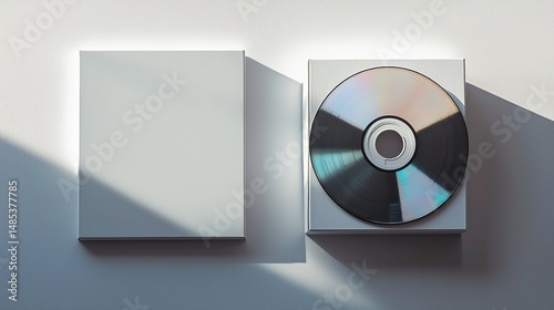 A white box with a CD inside