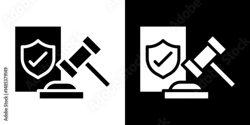 Code of conduct icon flat vectors set. black and white