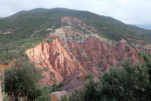 a mountain with a very steep face