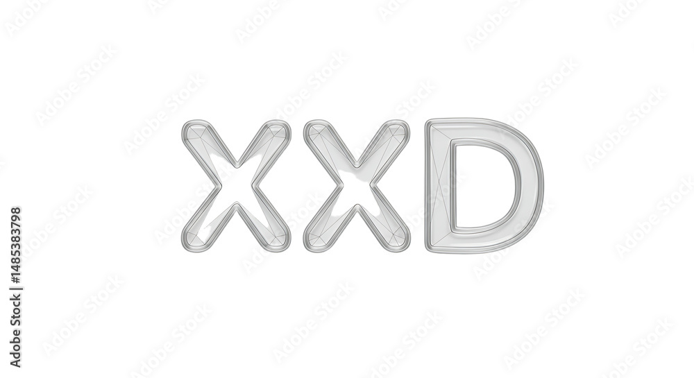 Fototapeta premium XXD Letters on White