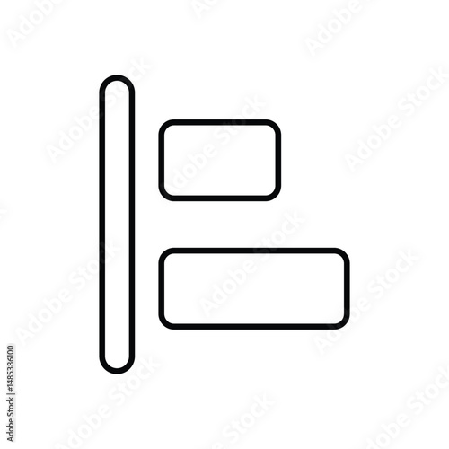 Left Align Vector icon
