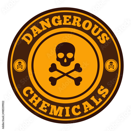 hazardous chemicals sign logo vector illustration