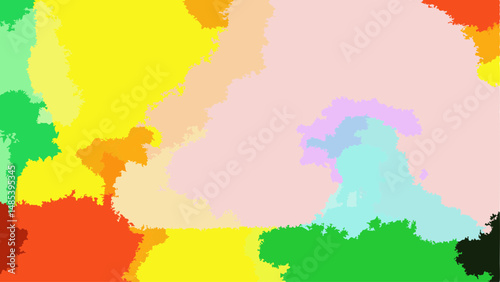 Abstract painting with a blend of vibrant colors creating a dynamic and textured visual experience overall