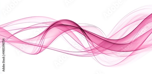 Flowing Pink Abstract Curves