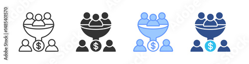 Conversion Multi Style Icon Set Vector 