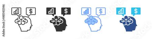 Buyer Behavior Multi Style Icon Set Vector 