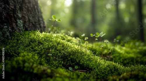 Luminous Forest Moss: A Serene Nature Photograph
