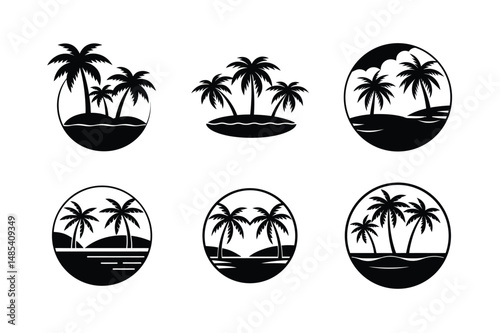 Palm Tree Silhouette for Island Theme