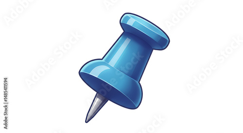Plakat Blue push pin