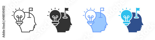 Realization Multi Style Icon Set Vector 