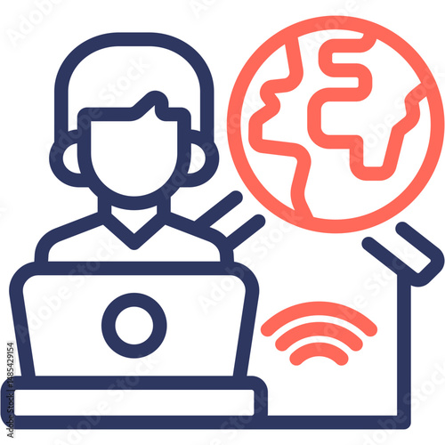 Remote Work Icon