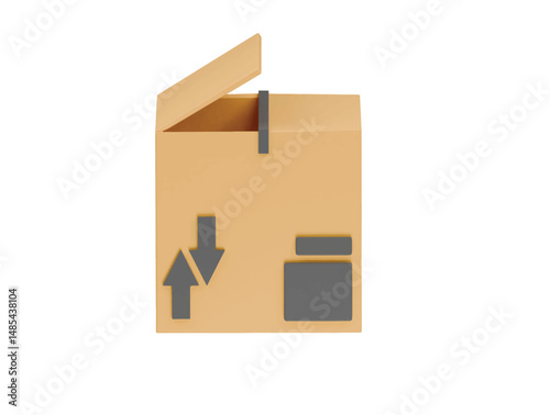 box icon 3d illustration render