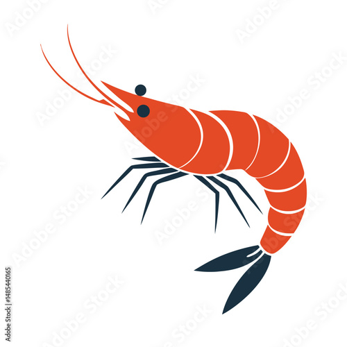 shrimp fish vector