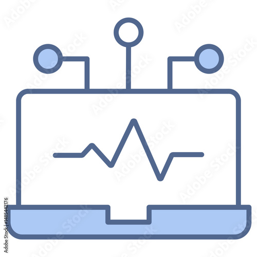 Monitoring System Blue Icon
