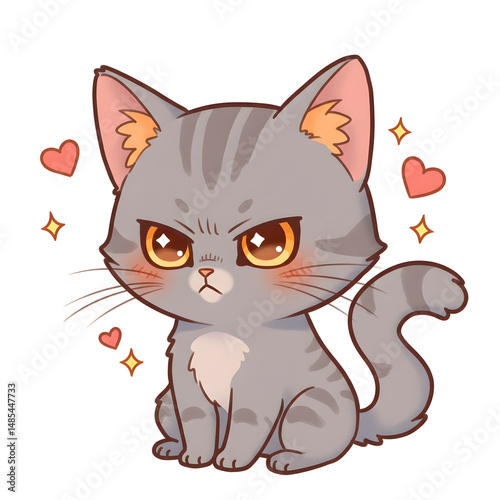Bold Gray Kitten