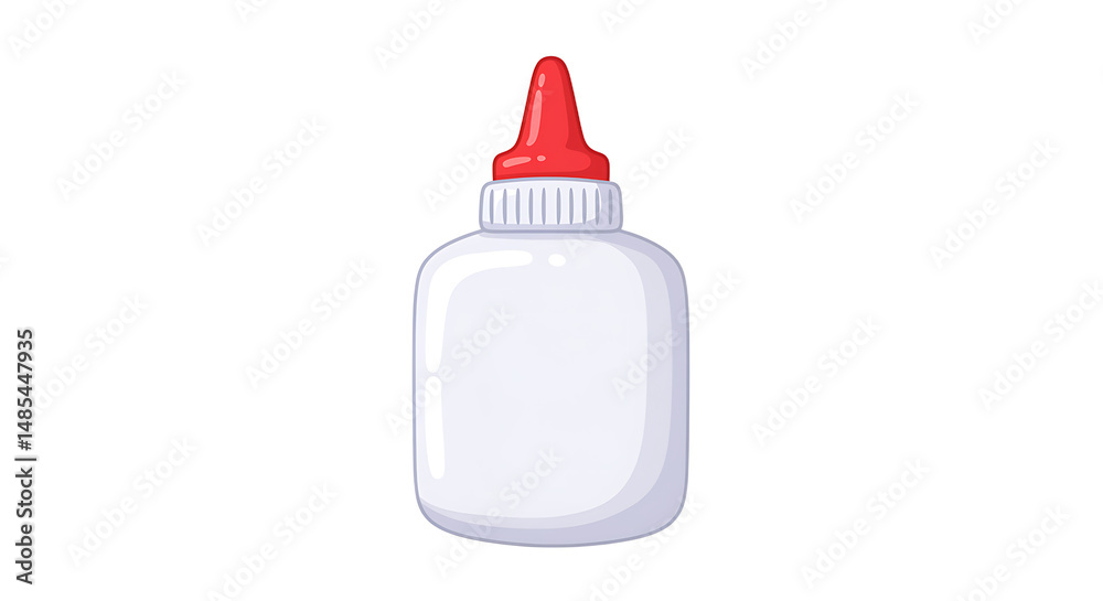 Fototapeta premium Glue Bottle with Red Top