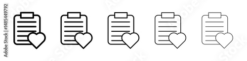 Wish list icon symbol pictogram. stroke designs.
