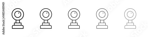 Webcam icon symbol pictogram. stroke designs.