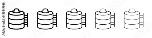 Water tank icon symbol pictogram. stroke designs.