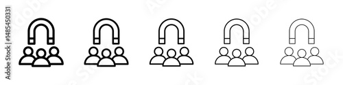 User engagement icon symbol pictogram. stroke designs.