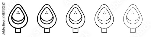Urinal icon symbol pictogram. stroke designs.