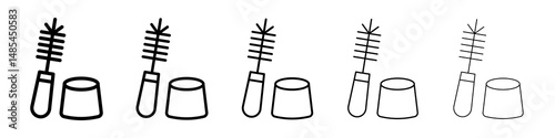 Toilet brush icon symbol pictogram. stroke designs.