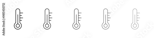 Thermometer icon symbol pictogram. stroke designs.