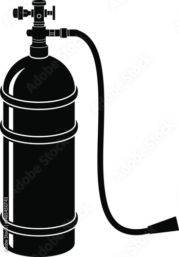 Oxygen Tank Silhouette Illustration