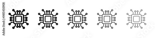 Technology icon symbol pictogram. stroke designs.