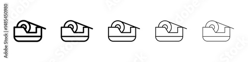 Tape dispenser icon symbol pictogram. stroke designs.