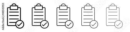 Survey icon symbol pictogram. stroke designs.